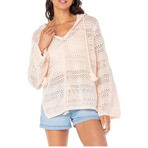 Roxy Cream Knit Poncho